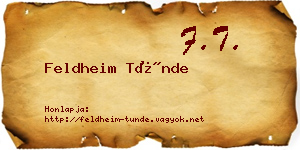 Feldheim Tünde névjegykártya